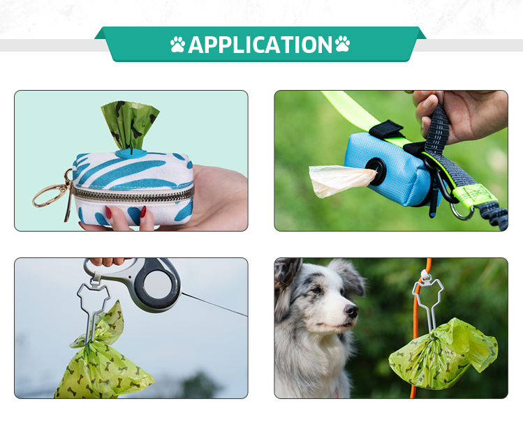 Pet Poop Bag Biodegradable Custom Label Dog Poop Waste Disposal Bag