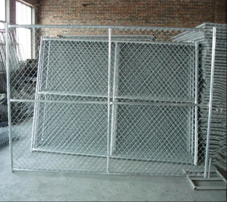 No dig temporary chain link fence tubing 1½(38mm) 16ga/1.6mm thickness 8ft x 14ft mesh aperture 2½x2½ (63mmx63mm)12ga