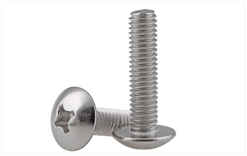Metric 18-8 Stainless Steel Extra-Wide Truss Head Phillips Screws Cross Recessed Drive Mushroom Head Screws