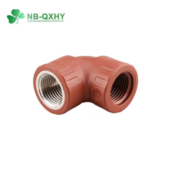 Pn16 Pressure Red Plastic Pipe Fitting Pph Female Elbow for Hot Water Supply