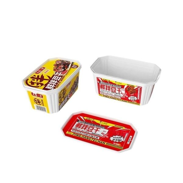 Disposable bowl for food packaging with lid and and customized design and eco
