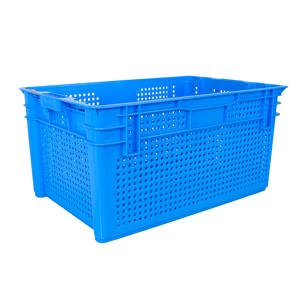 Customized Color Plastic PP Dislocation Basket for Fruit Moving Fresh Food Crate
