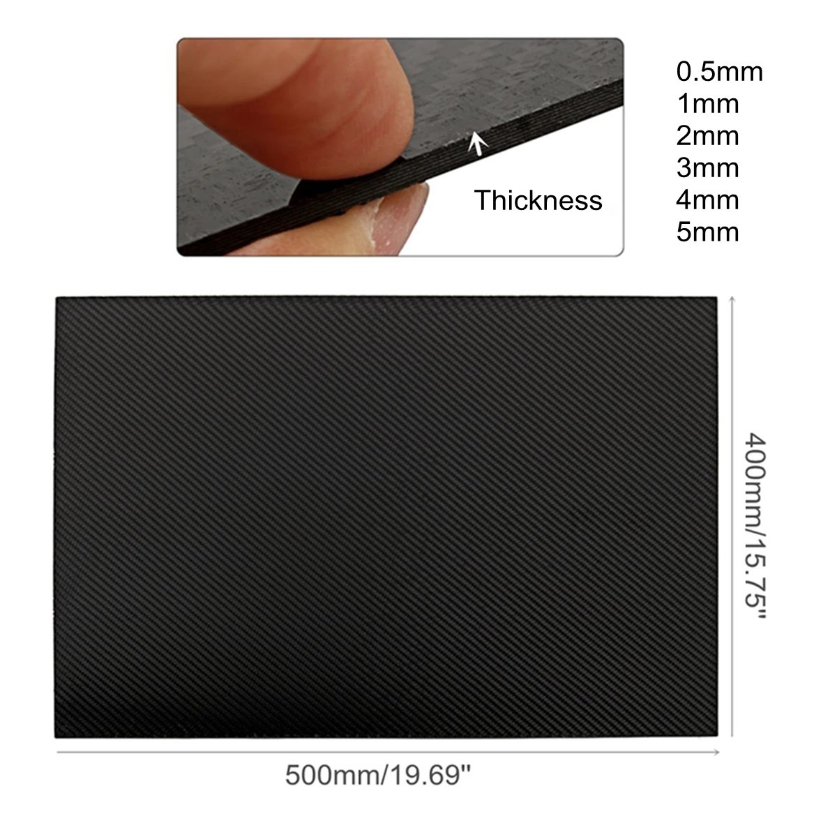 Plain Weave Carbon Fiber Sheets 0.5mm 1mm 1.5mm 2mm 2.5mm 3mm 4mm