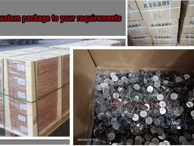 M1.8x50 Galvanized Steel Air Duct Insulation Pins Fastening Insulation To Steel Surface