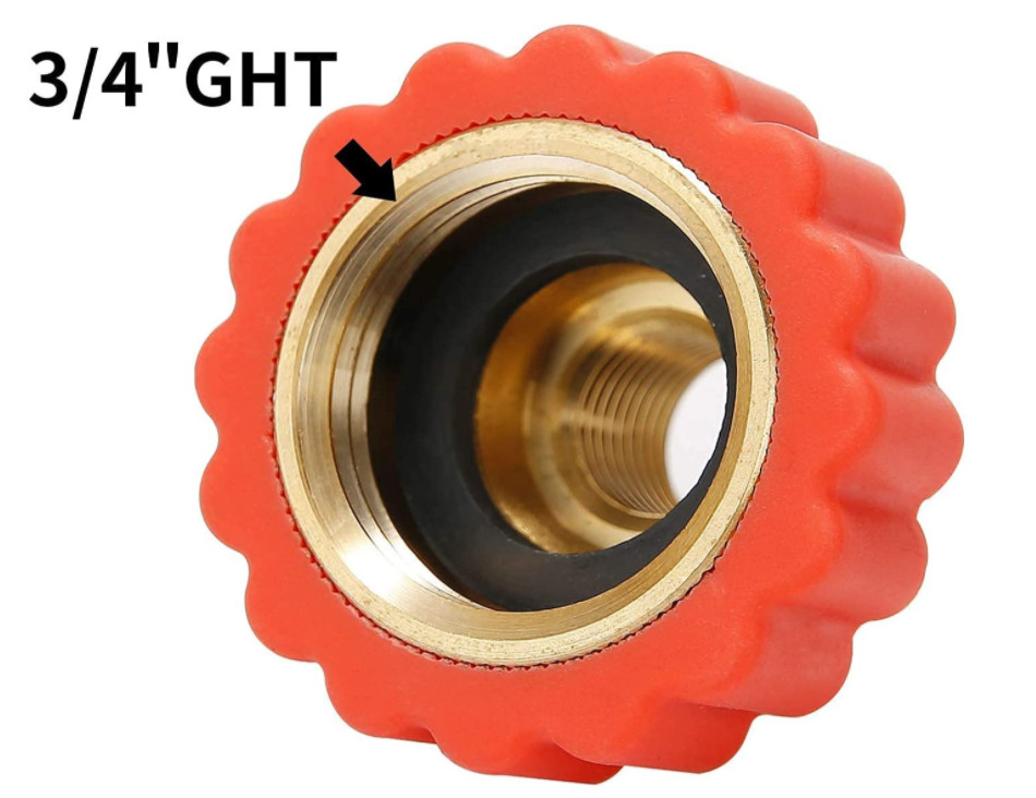 3/4"GHT X 1/4"FNPT Lead Free Brass Garden Hose Adapter Brass Connector