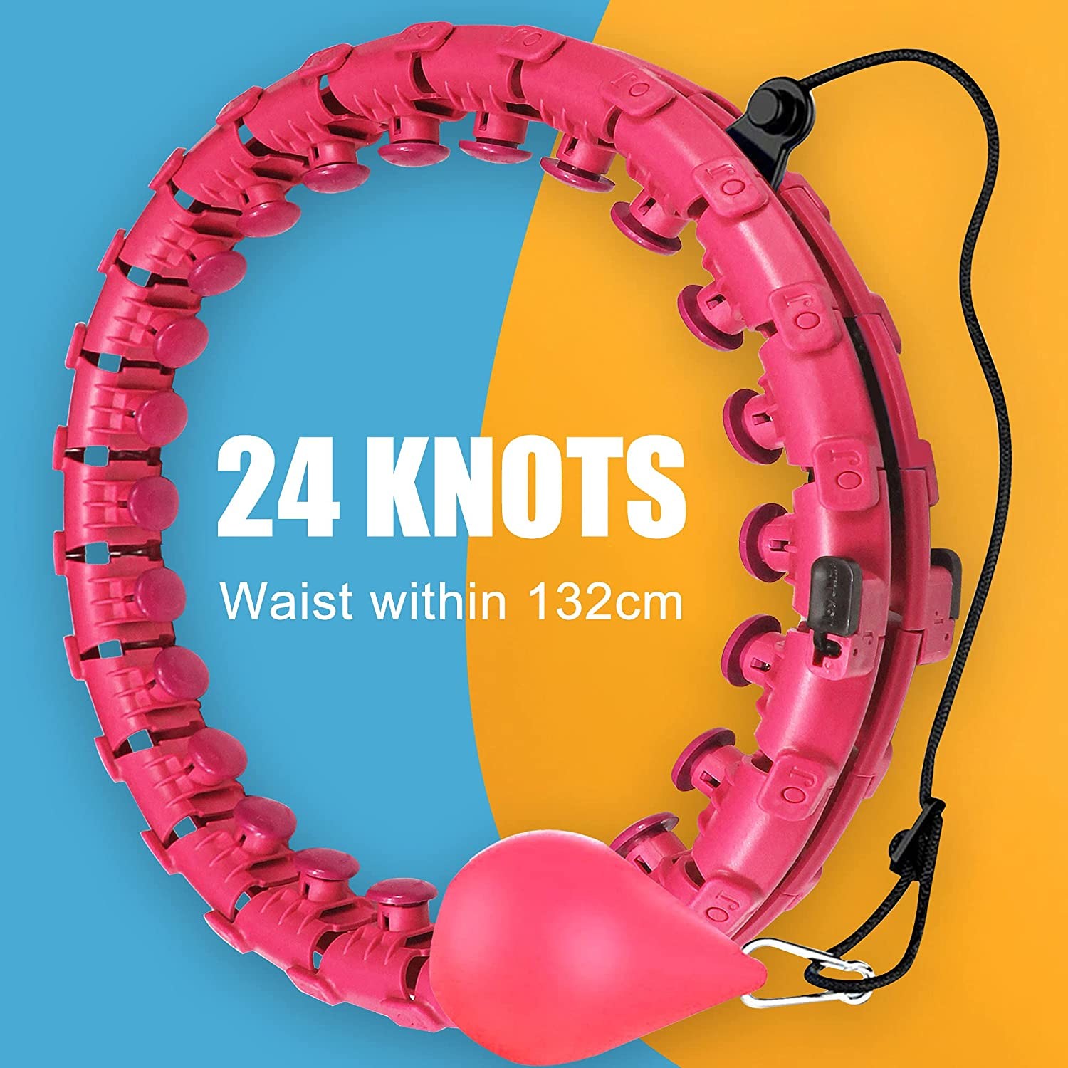 24 Knots Adjustable Weighted Hula Hoop Weight Lose FCC Approved