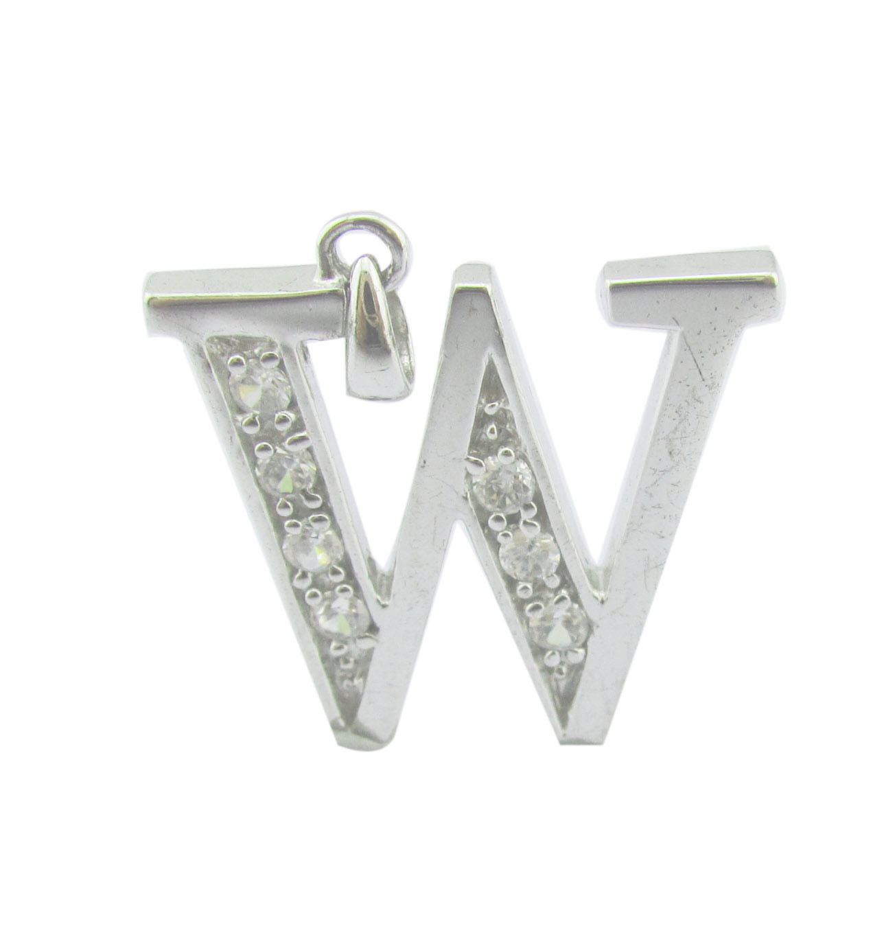 925 Silver CZ Pendant Stones 1.25mm/1.5mm And Alphabet Pendant For Pendant Silver Jewelry Pendant Logo Make