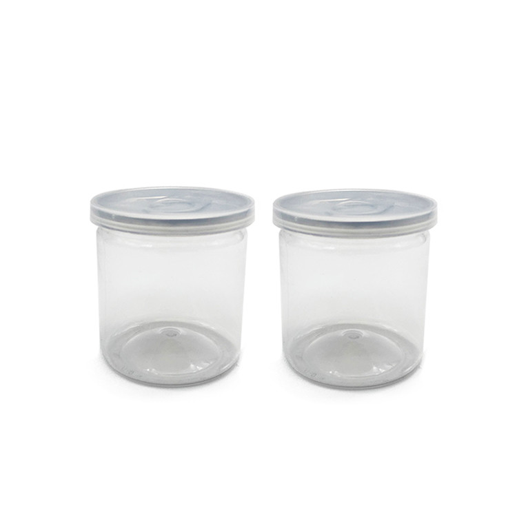 Custom Transparent Plastic Jar Containers Custom Logo Printing Paper Carton Packaging