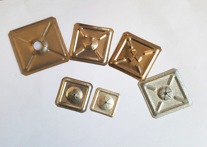 Square Stainless Steel Self Locking Washer , Round Type Insulation Speed Clips