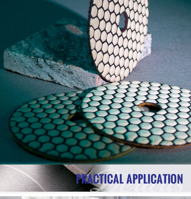 Customized Colors 3 Step Resin Bond Stone Polishing Pads for High Grinding Efficiency