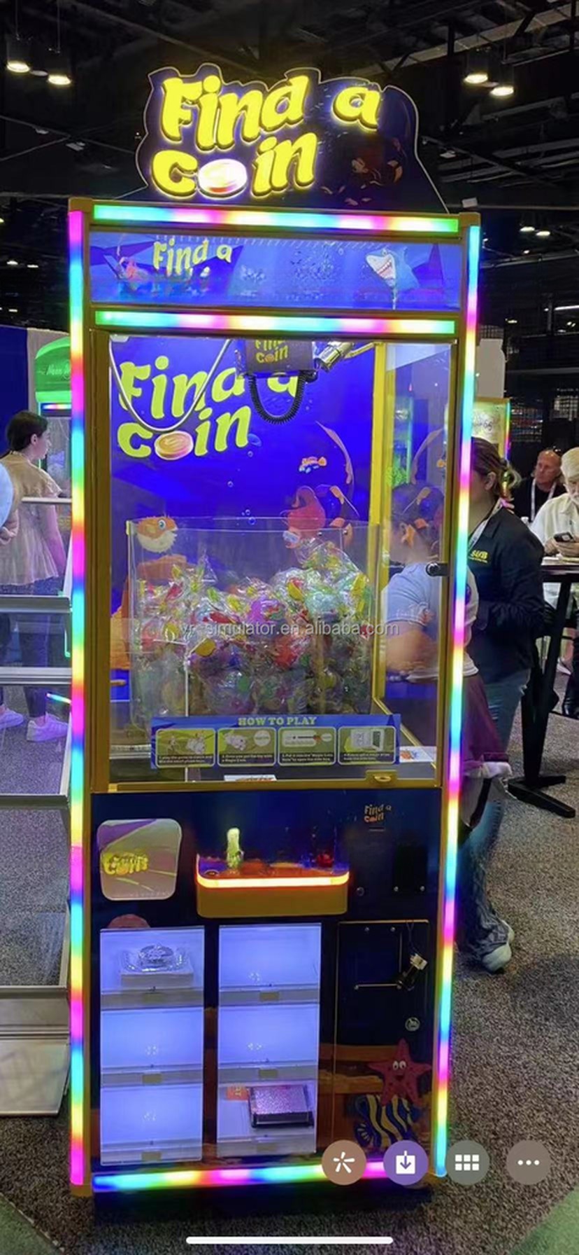 Dreamland Coin operated find the key claw crane prize vending machine for shopping mall