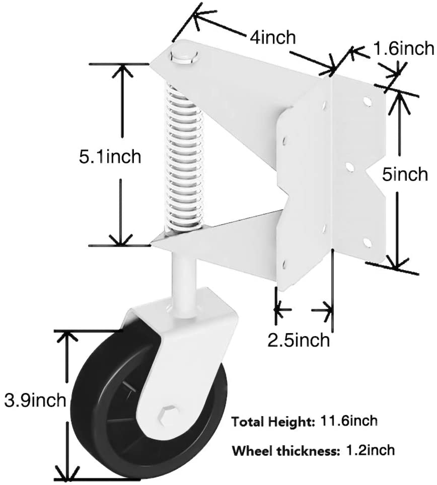 Powder Coated and Customized 6 Inch Sliding Doors Rollers Wheels for Sustainable Wood