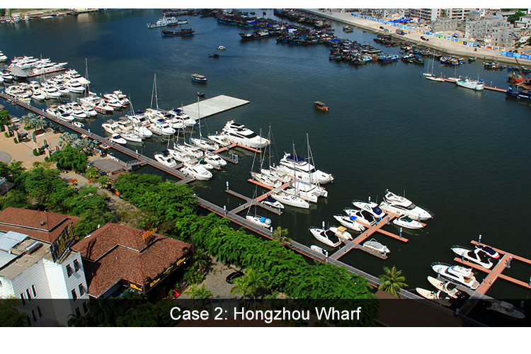 Durable Marina Aluminum Floating Docks Constructed With WPC Decking LLDPE Floaters