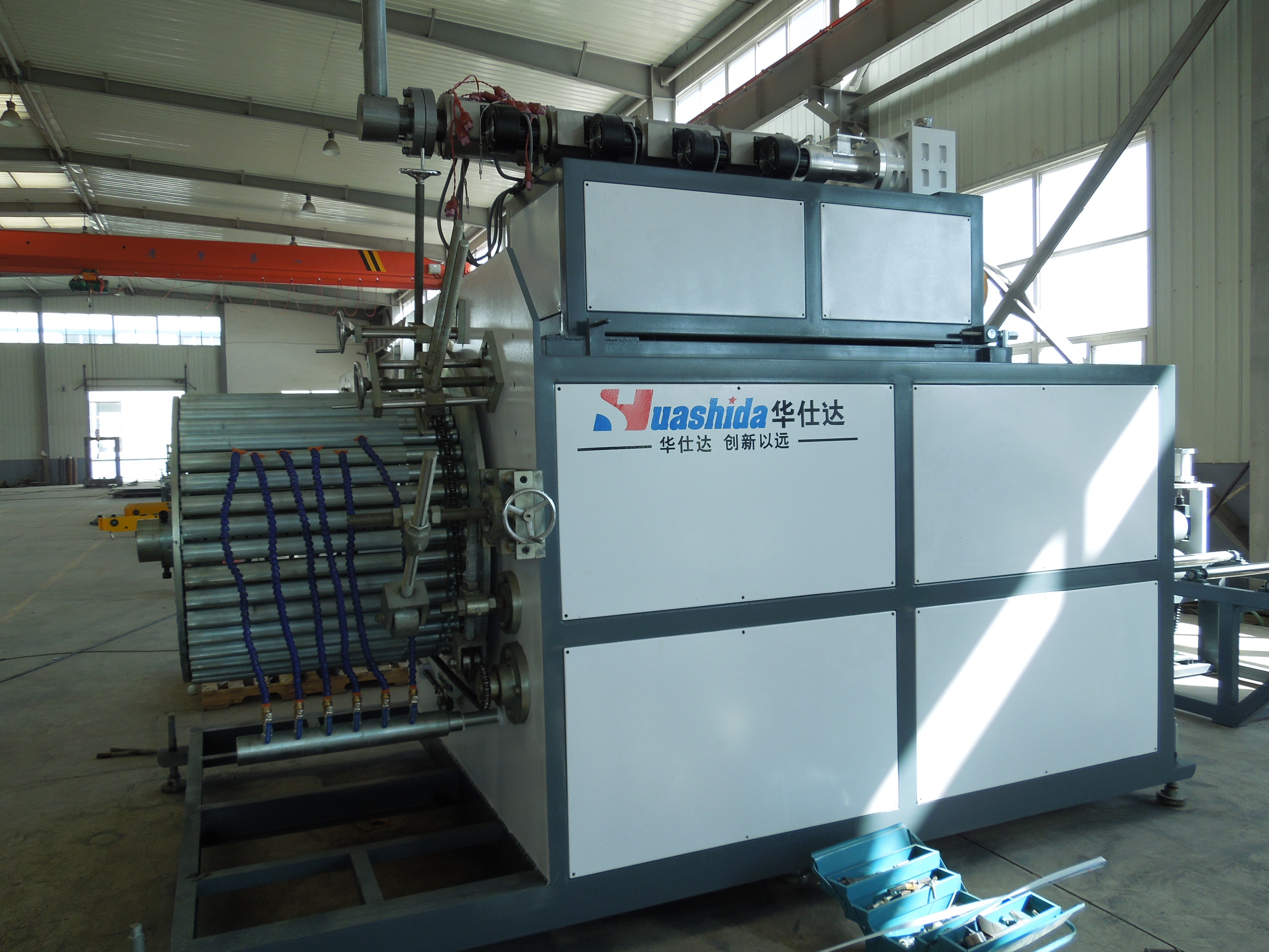 HDPE Hollow Structure Wall Spiral Pipe Plastic Extruder Extrusion Line