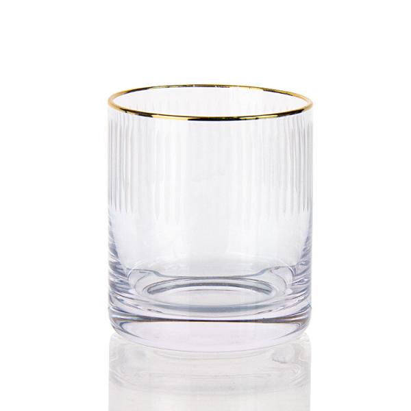 7.5oz Modern Drinking Glasses Engraved Whiskey Tumbler Crystal Cup For Drinking