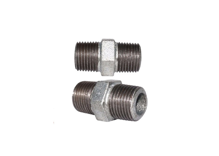 Npt 1 2 Inch Threaded Nipple , Hexagon Galvanized Pipe Nipple No Sand Hole