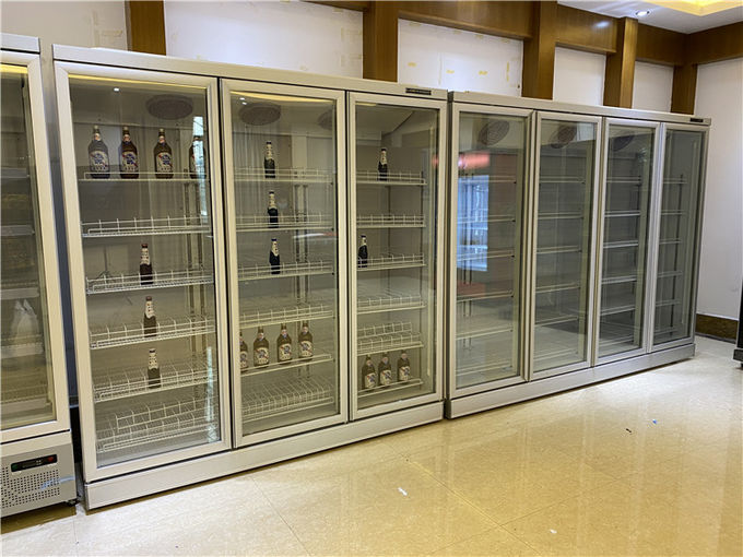 5 Doors Upright Display Fridge For Supermarket / Shopping Mall
