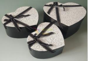  Supply bow paper heart-shaped gift box, Love craft gift box, Holiday gift box Manufactures