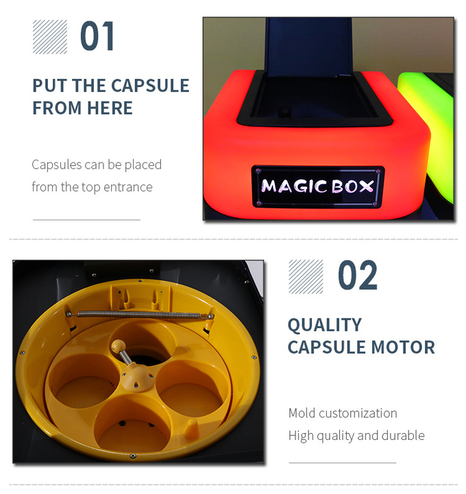 Factory Wholesale Top Quality Coin Operated Magic Box Egg Vending Machine Capsule Toy Vending Machine Gacha Vending Mach