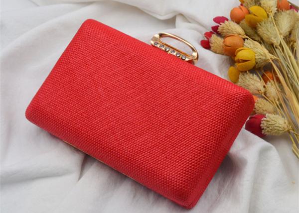 Summer Female Party Wedding Evening Clutch Bags , Ladies Clutch Bags With Ring