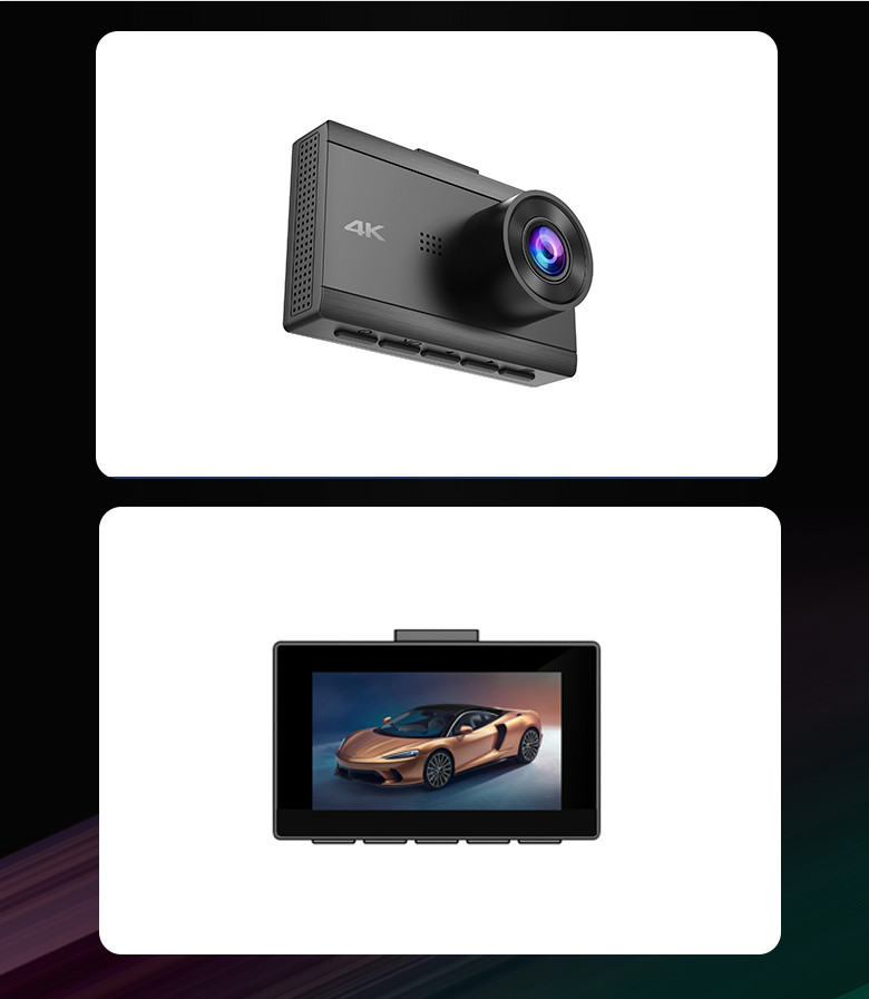 2.7k 1080P Dashboard Camera Parking Monitoring 4k Dash Cam Gravity Sensing