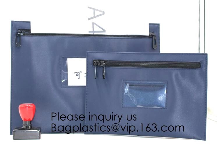 Cash Money Reusable Deposit Security Locking Factory Custom Made Bank Locking Night Deposit Bag With Lock, bagease