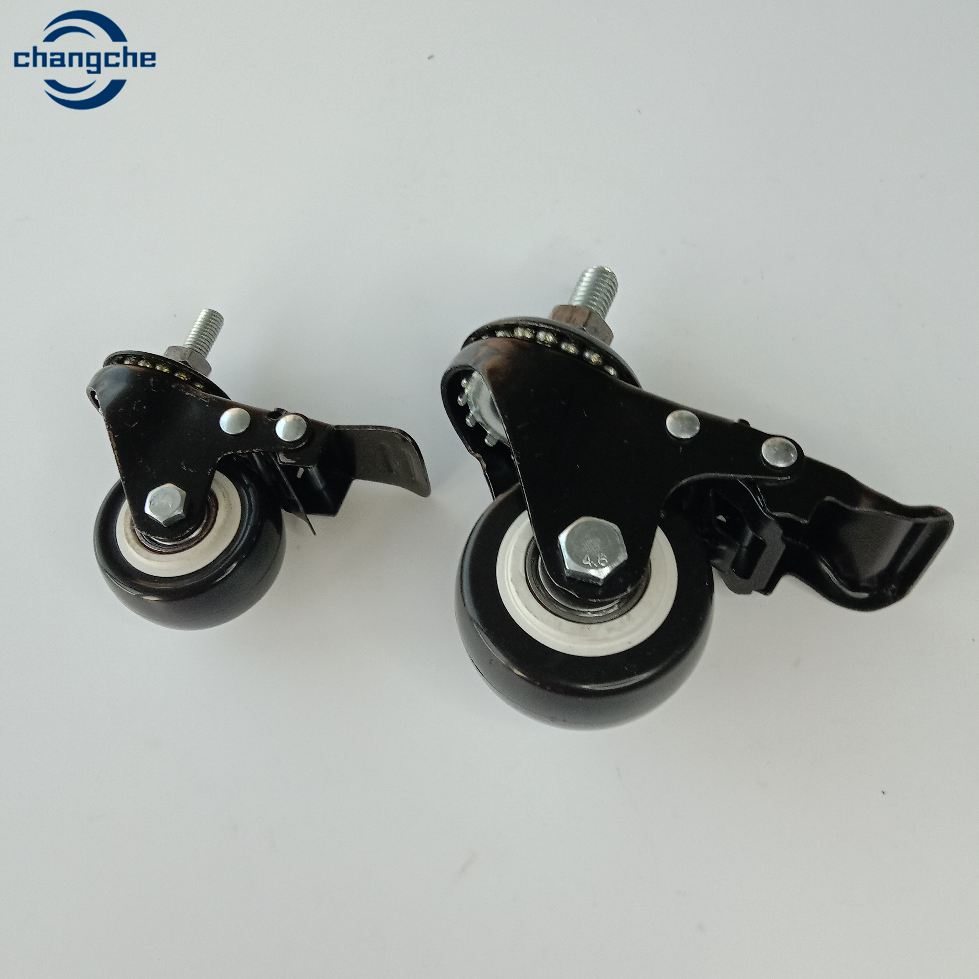 Custom PVC Roller Ball Bearing Caster Wheels 2.5 Inch