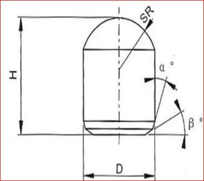 High Performance Cemented Carbide Buttons , Spherical Buttons For Rock Drill Head
