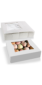 B06XWM4QG1 MT Products Moretoes White Pastry Bakery Box treat boxes cake box bakery boxes
