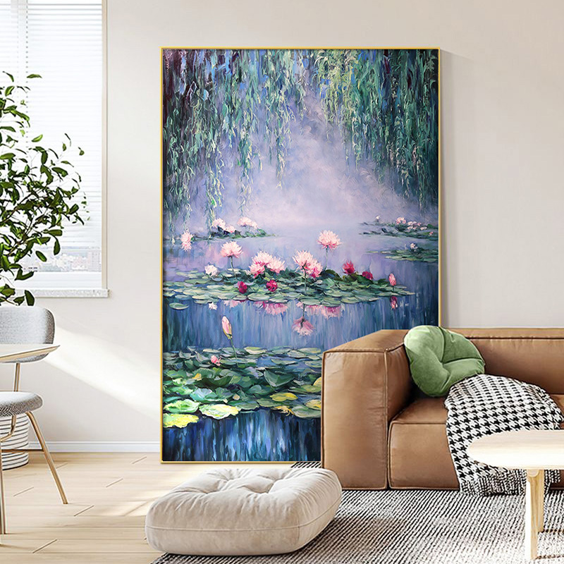 Hotel Decorative Personal Picture Canvas Oil and Canvas Colorful Flower Hand Painted Acrylic Painting for Hotel Decoration