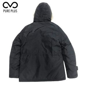 Multi Functional 100% Polyester Padded Jacket With Yellow Fur Collar