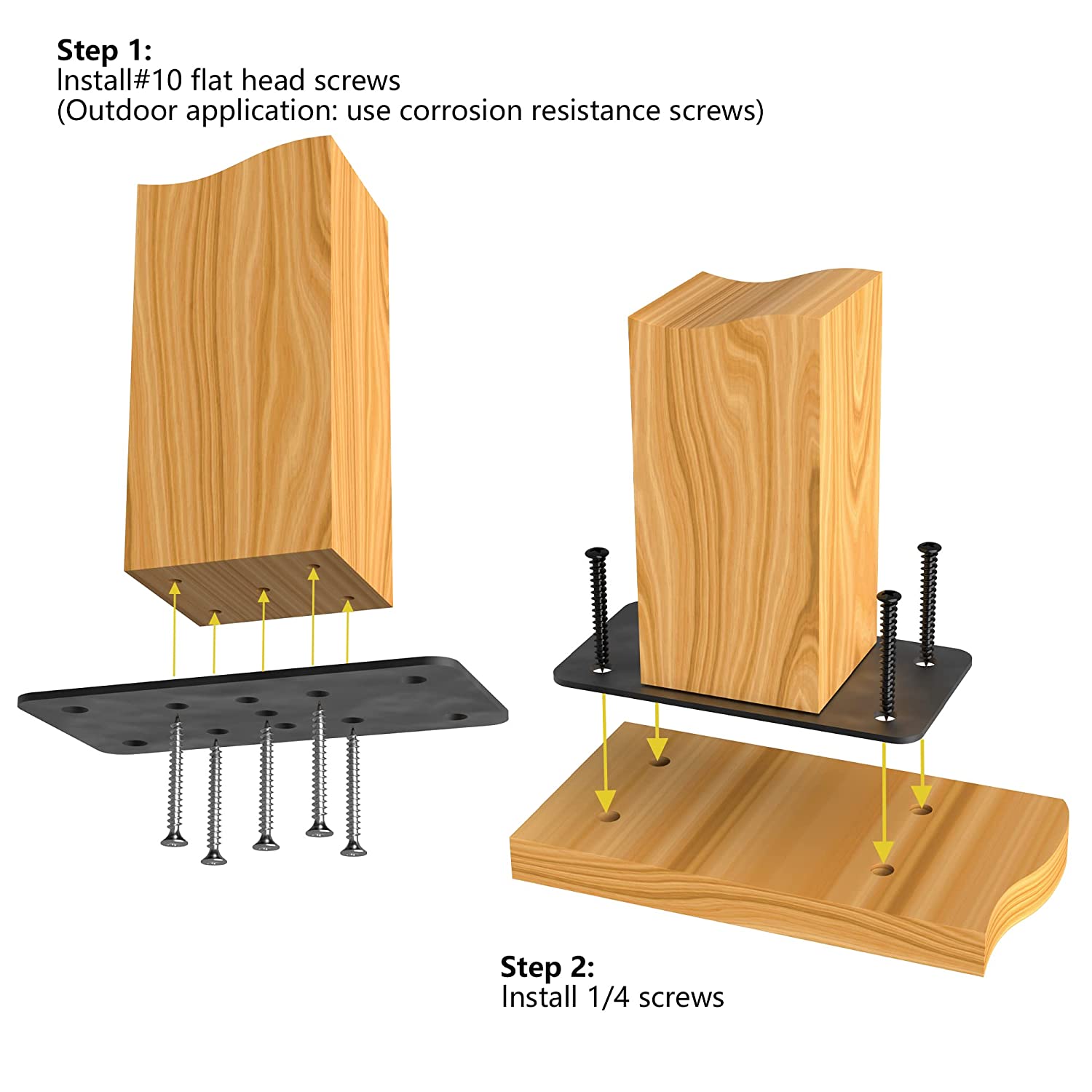 Nonstandard Well Design Post Anchor Base Metal Plate for Deck Railing Wood Fence Mail Post Base Mounting