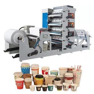  Full Automatic Carton Box Paper Cup Printing Machines 4 Colors Flexo Printing Machine Manufactures