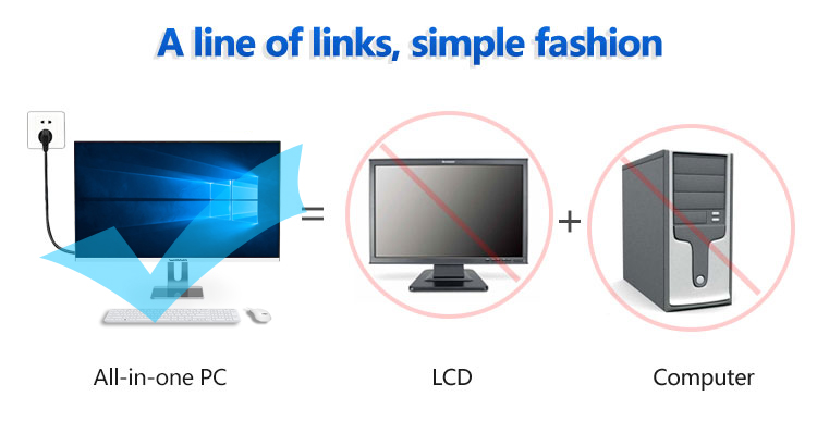 21.5 23.8 Inch Core I3 I5 I7 Business Desktop All In One Computer Pc for Windows 10 OS