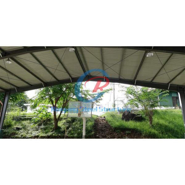 Low Maintenance Robust Steel Basketball Court Prefabricated Steel Structure