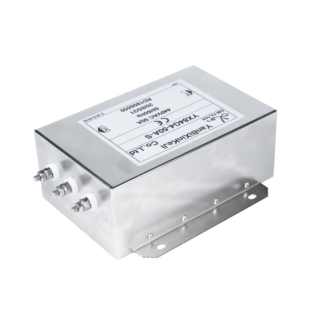 High Attenuation Type YX84G4 Three Phase Filter Three Line RFI Filter For Frequency Inverter