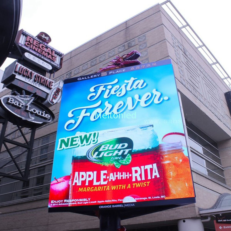Advertising LED Screenswater proof IP68 1/4 scan 8000cd/m2 high brightness Nationstar p8 smd outdoor led display