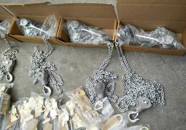 1 Row Transmission Line Stringing Tools Aluminium Alloy Chain Type Handle Hoist