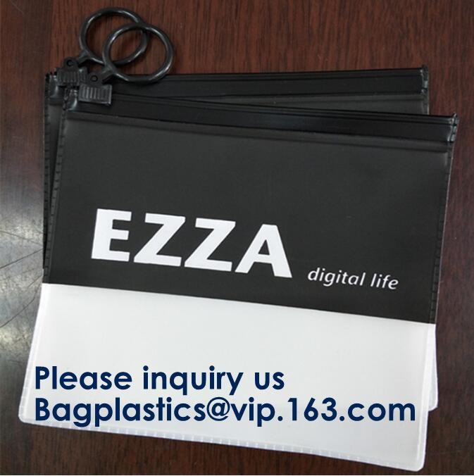 Biodergadable Customized Pvc Plastic Zipper Slider Bag Makeup Zipper Bag For Travel Slider Zipper Bag With Zipper