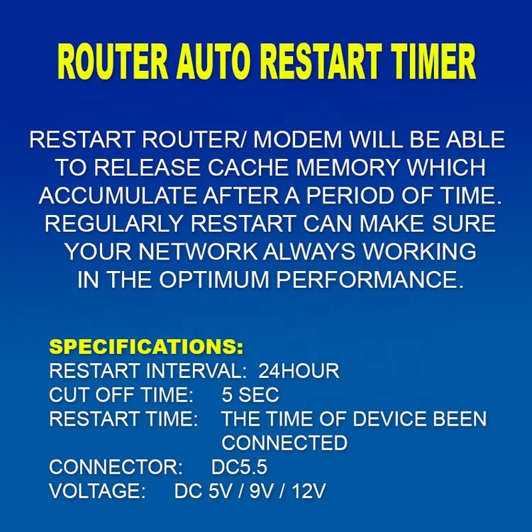 DC 5V 9V 12V 15V Automatic Controller Power on off Reset Refresh WiFi Router Auto Restart Timer