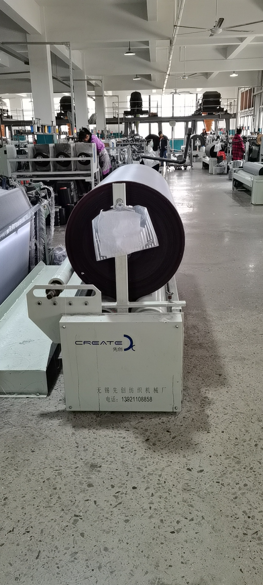Textile Fabric Roll Winder Machine Doffing Device