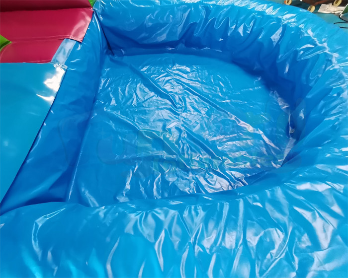 Multi Color Backyard Palm Tree Jumping Bouncer Water Slide