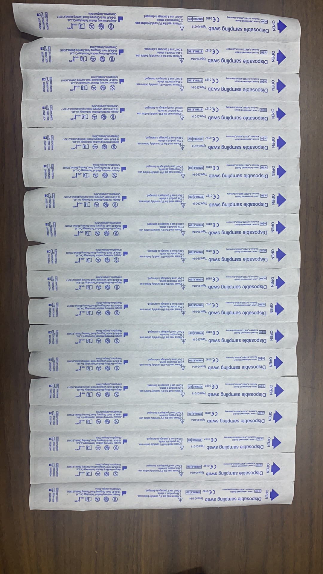 White Sponge Throat Swab Stick , Combined Throat And Nose Swab