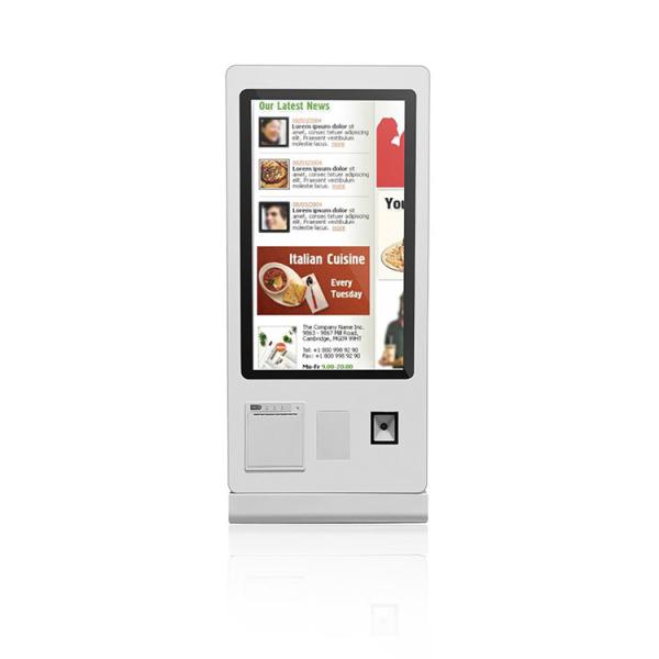 Quality Touch Fast Food Self Ordering Kiosk 32 Inch Floor Standing for sale