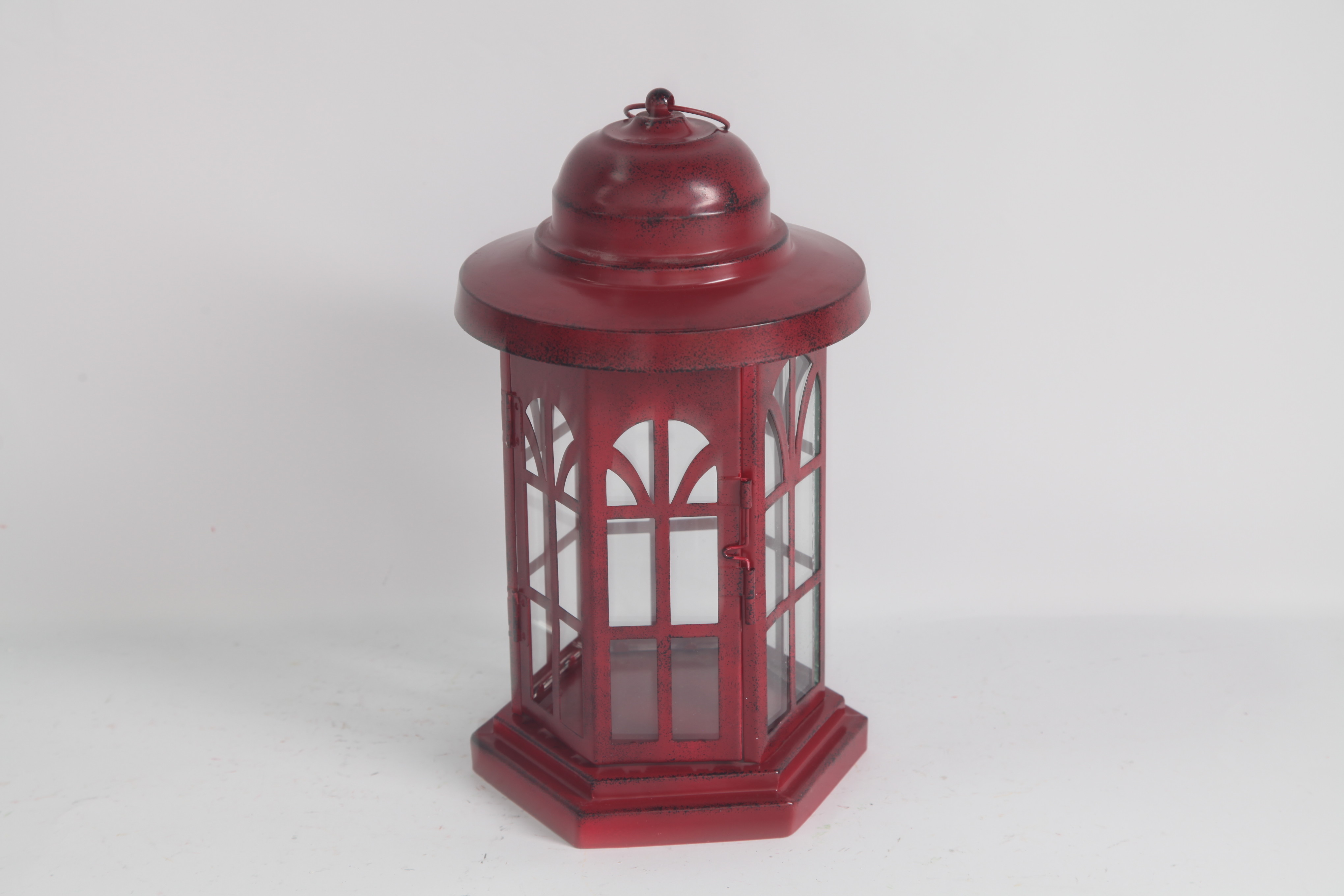 Christmas Metal Lantern Ornaments Holds Candles Garden Decor