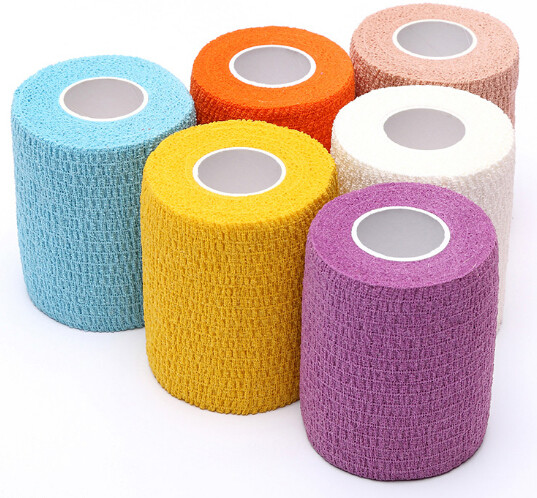 Colored Non-woven Self Adhesive Cohesive Bandage Medical Elastic Bandage, Medical customized color pop bandage china che