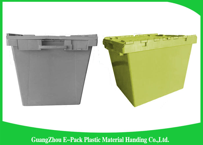 50kgs Security Moving Plastic Attached Lid Containers easy to clean
