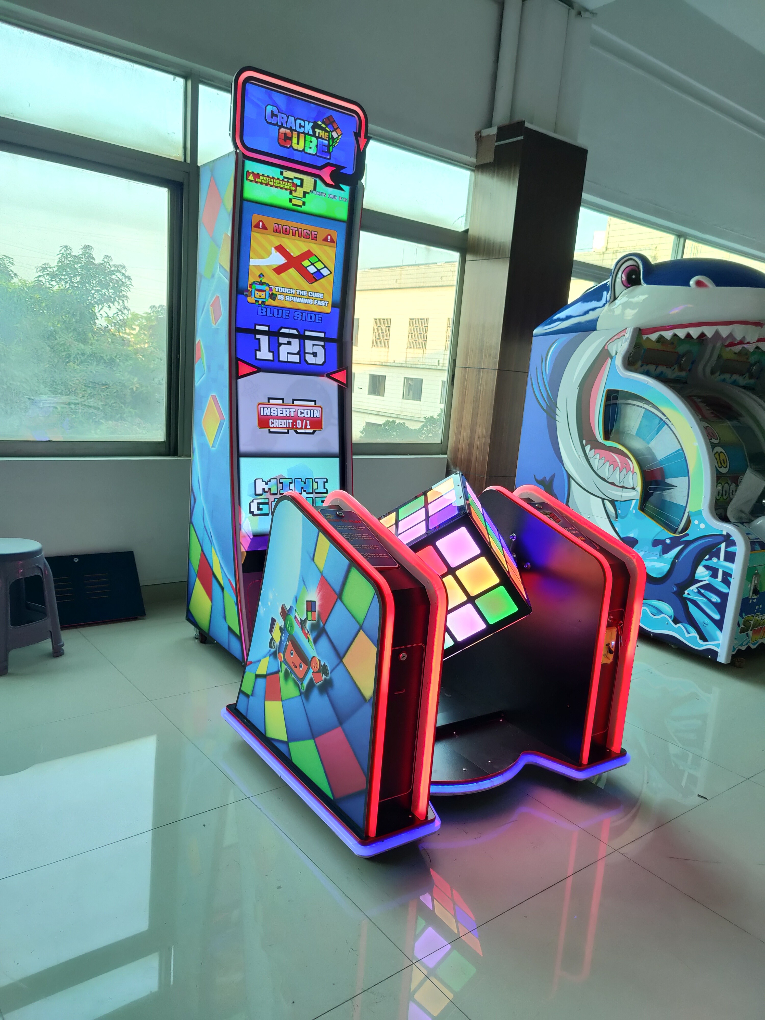 Playfun coin operated arcade games redemption tickets games Crack cube