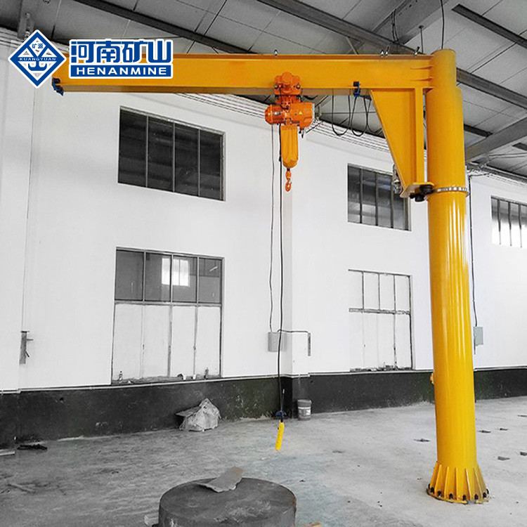 Red Color 3T 20m/Min Warehouse Pillar Mounted Jib Crane With Hoist