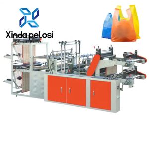Automatic PE Biodegradable Plastic Carry Bag Making Machine 220V